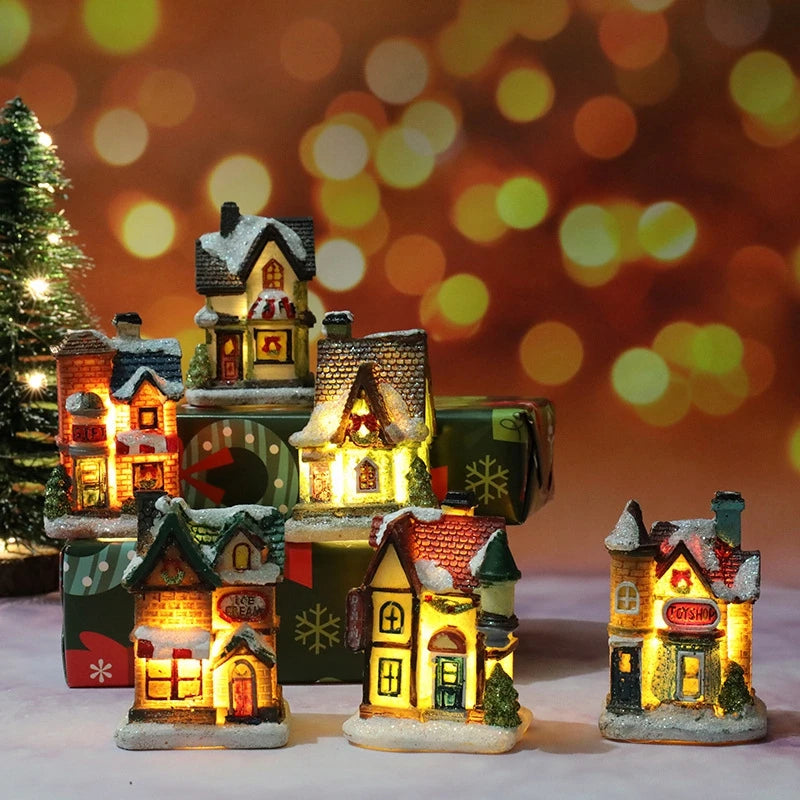 🏠 Christmas House Night Light – Holiday Home Decor (With Battery)