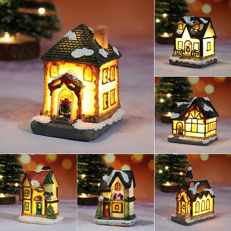 🏠 Christmas House Night Light – Holiday Home Decor (With Battery)
