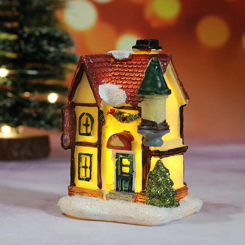 🏠 Christmas House Night Light – Holiday Home Decor (With Battery)