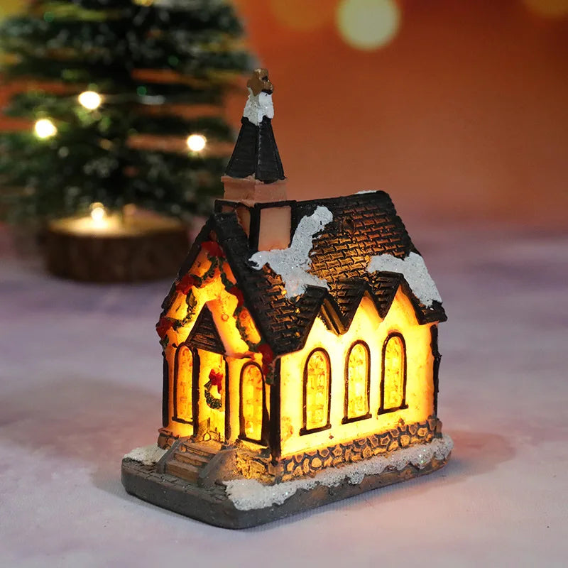 🏠 Christmas House Night Light – Holiday Home Decor (With Battery)