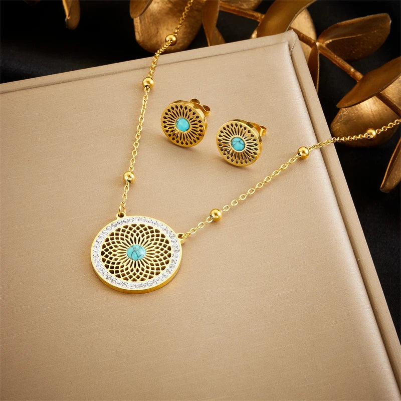 Tree of Life Turquoise Jewelry Set for Women