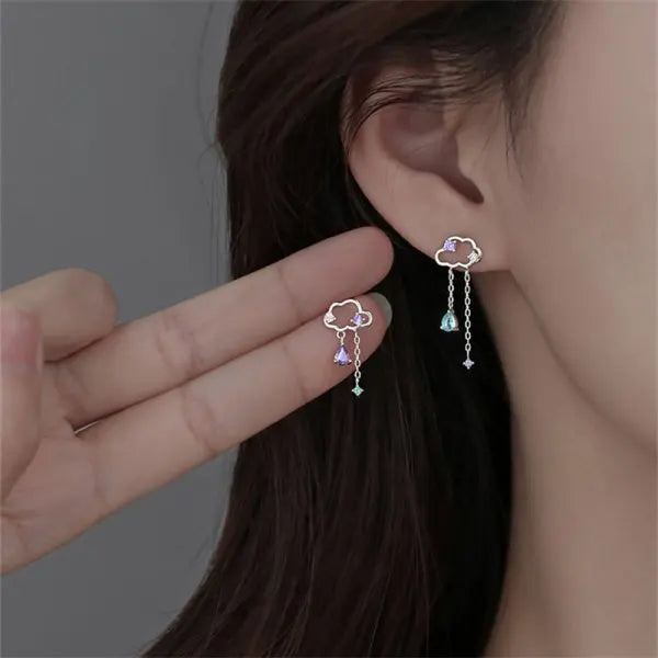 Exquisite Crystal Flower & Butterfly Tassel Earrings