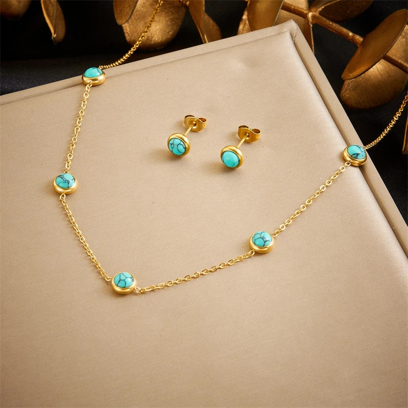 Tree of Life Turquoise Jewelry Set for Women