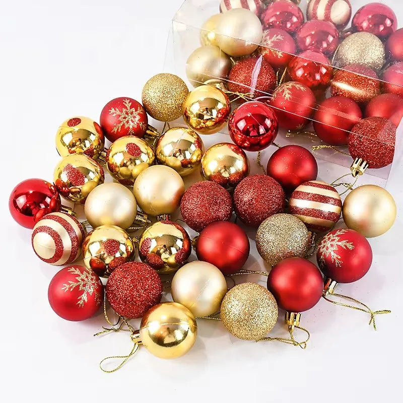 50Pcs Christmas Tree Balls Ornaments Set – Holiday Decoration 2025