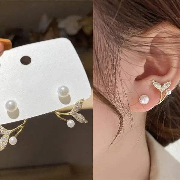 Exquisite Crystal Flower & Butterfly Tassel Earrings