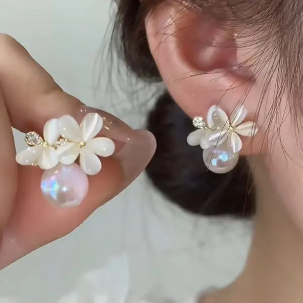 Exquisite Crystal Flower & Butterfly Tassel Earrings