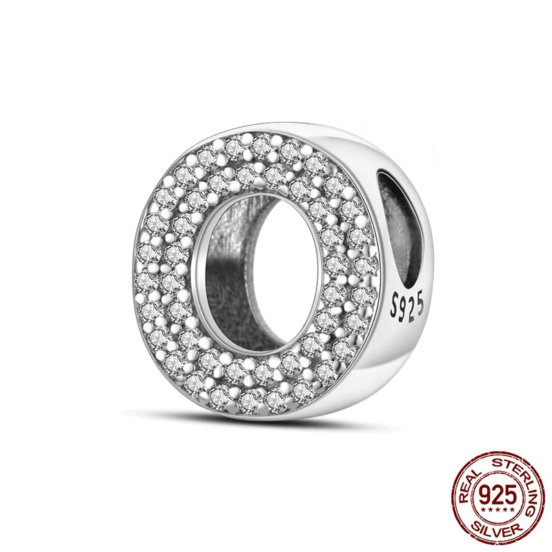 925 Silver A–Z Alphabet Letter Charm Beads