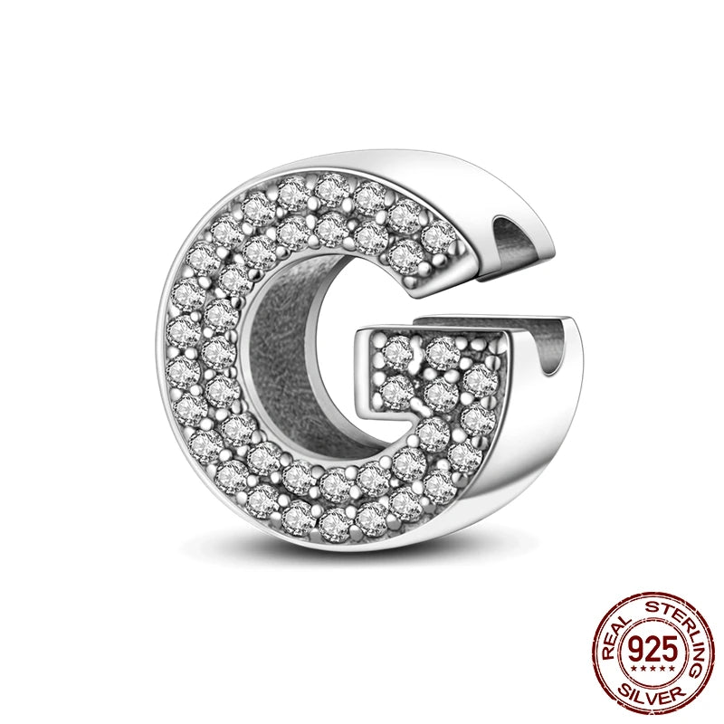 925 Silver A–Z Alphabet Letter Charm Beads
