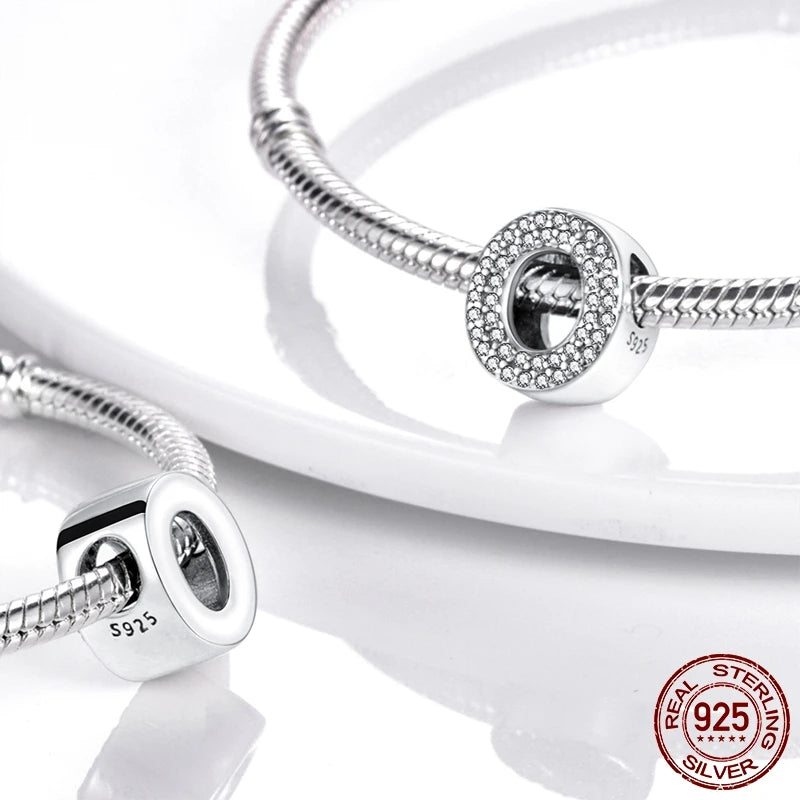 925 Silver A–Z Alphabet Letter Charm Beads